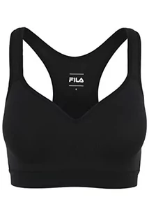 FILA Damski biustonosz sportowy Reut Medium Support, czarny, S - Biustonosze - miniaturka - grafika 1