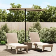 Parasole ogrodowe - Parasol ogrodowy na aluminiowym słupku, 180x110 cm, taupe - miniaturka - grafika 1