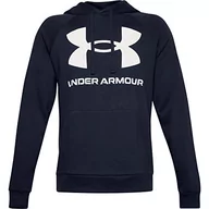 Bluzy męskie - Under Armour Męska bluza z kapturem Rival Fleece Big Logo Hd - miniaturka - grafika 1