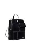Torebki damskie - Desigual Women's Accessories PU plecak mini, czarny, jeden rozmiar - miniaturka - grafika 1