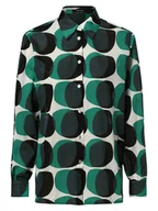 Koszule damskie - Opus - Bluzka damska  Fumine witty, zielony|wielokolorowy - miniaturka - grafika 1