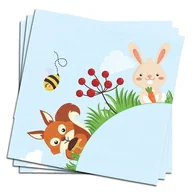 Naczynia i sztućce jednorazowe - Serwetka leśne zwierzątka 20 sztuk - miniaturka - grafika 1