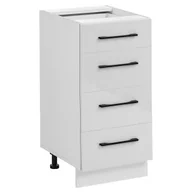 Szafki kuchenne - Szafka kuchenna stojąca 4 szuflady Frida 40 cm kolor biały połysk - miniaturka - grafika 1