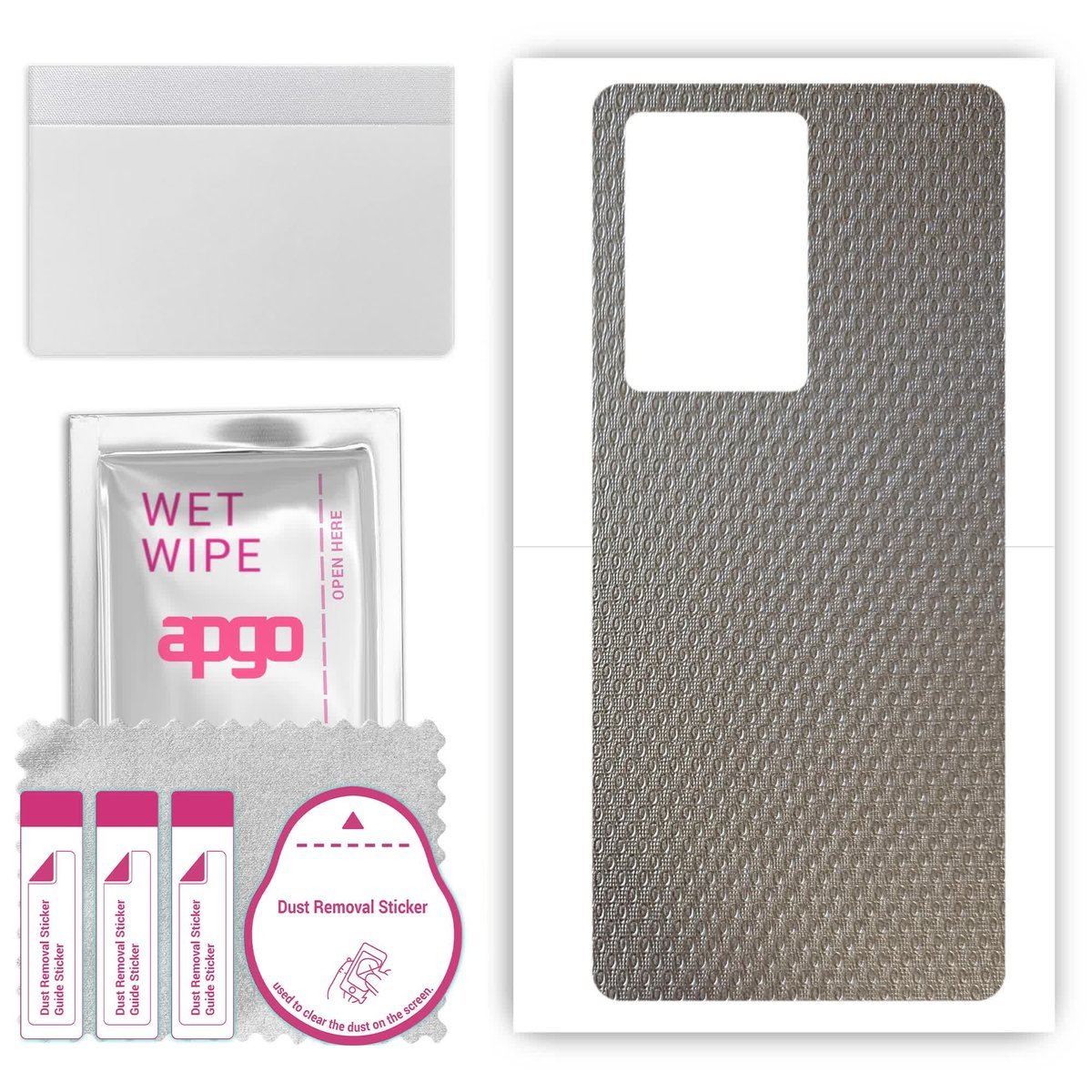 Folia naklejka skórka strukturalna na TYŁ do ZTE Axon A41 Ultra 5G - Aluminium krople - apgo SKINS