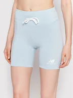 Spodenki damskie - New Balance Szorty sportowe Mystic Minerals WS21550 Błękitny Slim Fit - miniaturka - grafika 1