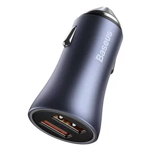 Baseus Golden Contactor Pro szybka ładowarka samochodowa 2x USB 40 W Quick Charge SCP FCP AFC + kabel USB - USB Typ C szary (TZCCJD-A0G) - Kable USB - miniaturka - grafika 4