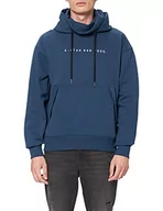 Bluzy męskie - G-STAR RAW Męska bluza z kapturem, Niebieski (Luna Blue D20408-a612-c630), XS - miniaturka - grafika 1