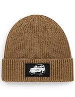 Czapki damskie - Czapka zimowa beanie auto samochód "Maluch Fiat126p" Granatowy - miniaturka - grafika 1