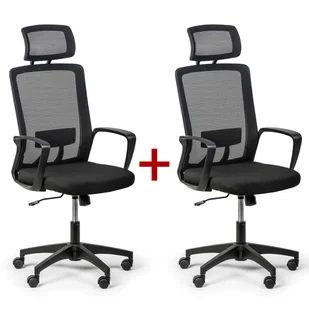 Fotel biurowy, krzesło biurowe B2B Partner Krzesło biurowe Base plus 1+1 GRATIS, czarny 415078 - Fotele i krzesła biurowe - miniaturka - grafika 1