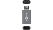 Adaptery i przejściówki - Goobay Adapter USB microUSB USB C Szary 55553 - miniaturka - grafika 1
