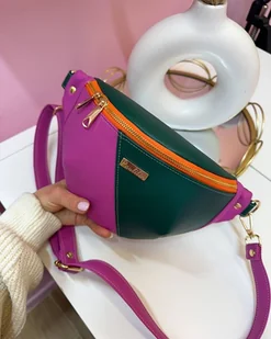 Nerka kolorowa butelkowa zieleń fuksja L - Nerki Nerka kolorowa butelkowa zieleń fuksja L - Nerki - miniaturka - grafika 1