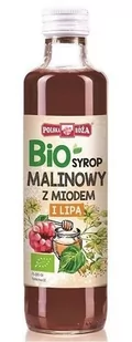 Polska Róża BIO Syrop malinowy z lipą i miodem bez dodatku cukru 250ml 11POLBIOML - Syropy i koncentraty owocowe - miniaturka - grafika 1