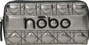 Nobo Portfel Damski Nobo Połyskujący Pikowany Srebrny - Portfele - miniaturka - grafika 1