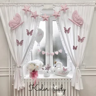 Aksamitne velvetowe zasłony z falbankami 170 cm lub 240 cm Różne kolory - Firany i zasłony dla dzieci - miniaturka - grafika 1