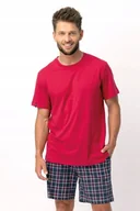 Piżamy damskie - KEY PIŻAMA MĘSKA MNS 453 A25 XL CZERWONO-GRANATOWY - miniaturka - grafika 1