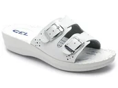 Klapki i japonki damskie - Klapki damskie medyczne sanitarne białe żelowe Inblu VR-06B-37 - miniaturka - grafika 1