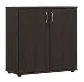 Komody - Minimalistyczna Komoda Biurowa Z Drzwiczkami Wenge L1-K53 - miniaturka - grafika 1