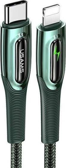 Kabel USB Usams USB-C - Lightning 1.2 m Zielony 6958444973128