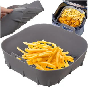 Wkład Silikonowy do Frytkownicy Beztłuszczowej Air Fryer Koszyk Forma 20x20cm RUHHY - Formy do ciast - miniaturka - grafika 1