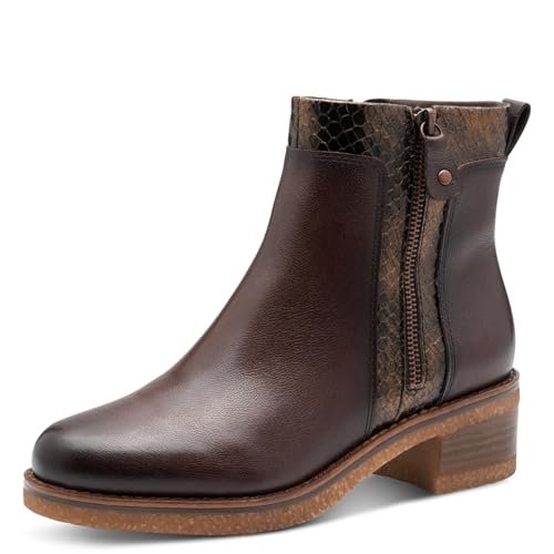 Marco Tozzi Damskie 2-25064-43 modne kozaki, Mocca Comb, 38 EU, Mocca Comb, 38 EU