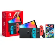 Konsole Nintendo - Nintendo Switch OLED Czerwono-niebieski + Super Mario Galaxy 1 + Super Mario Galaxy 2 - miniaturka - grafika 1