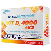 Witaminy i minerały - ALLNUTRITION Allnutrition Witamina  D3 4000  K2 60 k odporność ALL0751 - miniaturka - grafika 1