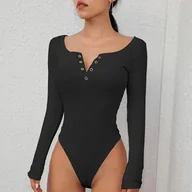 Body - Body z długim rękawem z ozdobnym rozpięciem - miniaturka - grafika 1
