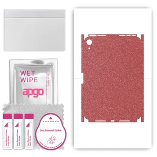 Folia naklejka skórka strukturalna na TYŁ+BOKI do Apple iPad mini (2021) - Różowy Pastel Matowy Chropowaty Baranek - apgo SKINS - Akcesoria do tabletów i e-booków - miniaturka - grafika 1