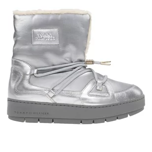 Buty Tommy Hilfiger Tommy Essential Silver Boots FW0FW07506-0IM - srebrne - Śniegowce damskie - miniaturka - grafika 2
