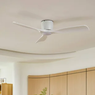 Lucande Wentylator sufitowy LED Moneno, biały, DC, Tuya - Wentylatory sufitowe - miniaturka - grafika 1