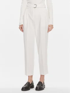 Boss Spodnie materiałowe Tapiah 50490037 Écru Relaxed Fit - Spodnie damskie - miniaturka - grafika 1