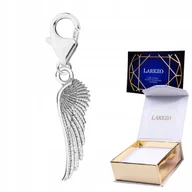 Wisiorki - ZAWIESZKA SREBRNA Wisząca Anielska ze Skrzydłem Skrzydło Anioła SREBRO 925 - miniaturka - grafika 1