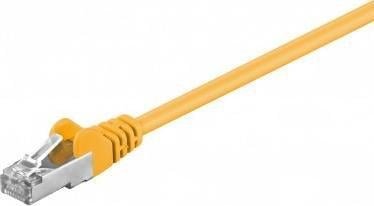 Goobay CAT 5e Kabel łączący, F/UTP, Żółty - Długość kabla 0.25 m