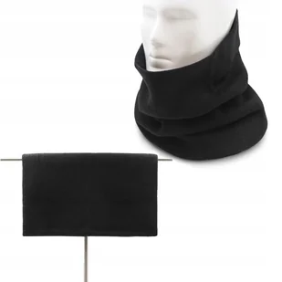 Ciepły komin męski zimowy modny szal golf CZARNY - Apaszki i szaliki męskie - miniaturka - grafika 1