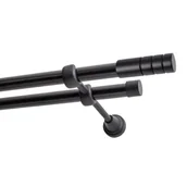 Karnisze - Karnisz DECASTYL Techno podwójny 240cm Czarny - miniaturka - grafika 1