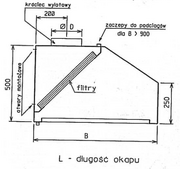 Okapy kuchenne - Optimet OP-0503 1800/1000 - miniaturka - grafika 1