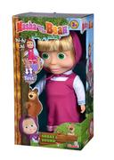 Lalki dla dziewczynek - Simba Lalka 30cm Masza z Glosem Chichoczaca Wb - miniaturka - grafika 1