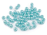 Półfabrykaty do biżuterii - PEREŁKI PLASTIK GLANCE TURKUSOWE 6MM 50SZT - miniaturka - grafika 1