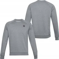 Bluzy męskie - Under Armour Bluza sportowa męska Under Armour Rival Fleece Crew szara 1357096 012 2XL - 66069-1137 - miniaturka - grafika 1