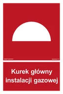 Systemy ekspozycyjne i znaki informacyjne - BB005 KUREK GŁÓWNY INSTALACJI GAZOWEJ, KN - FOLIA PODŁOGOWA NIEŚWIECĄCA; (250X370MM) - miniaturka - grafika 1