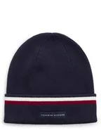 Czapki męskie - Tommy Hilfiger Czapka męska Mężczyźni Bawełna niebieski jednolity, ONE SIZE - miniaturka - grafika 1