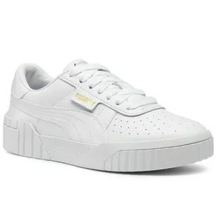 PUMA Damskie trampki Cali Nubuck WN Low-Top, Puma White Green Gables - 38 EU - Trampki damskie - miniaturka - grafika 1