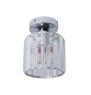 Lampy sufitowe - Plafon, Punktowa Oprawa Sufitowa Srebrna Z Kryształkami Glamour Okrągły Ok. 20X20 11609 - miniaturka - grafika 1