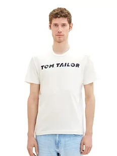 TOM TAILOR T-shirt męski, 10332 – Off White, XL - Koszulki męskie - miniaturka - grafika 1