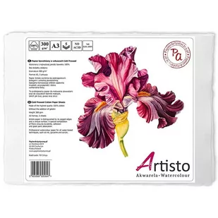 Papier akwarelowy 100% bawełna Artisto - A3 - 300 g - Podobrazia, bloki, papiery - miniaturka - grafika 1
