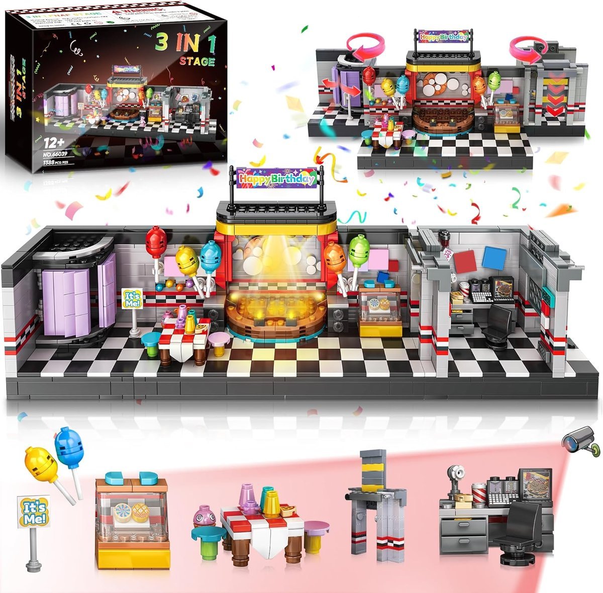 five nights at freddy's stage fnaf klocki zestaw do sceny