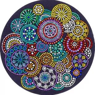 Haft Diamentowy Kolorowe Okręgi 30X30Cm - Zabawki kreatywne - miniaturka - grafika 1