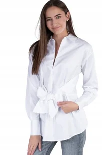 GUESS BIAŁA KOSZULA Z DŁUGIM RĘKAWEM I PASKIEM M GXB - Koszule damskie - miniaturka - grafika 1