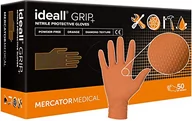 Rękawiczki - Mercator Medical Mercator Medical Ideall Grip+ rękawice nitrylowe rozmiar M 100szt pomarańczowe - miniaturka - grafika 1