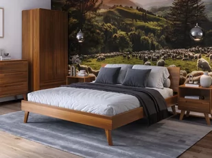 Łóżko drewniane bukowe 180x200 Beskid 03 dąb rustikal - Łóżka Łóżko drewniane bukowe 180x200 Beskid 03 dąb rustikal - Łóżka - miniaturka - grafika 1